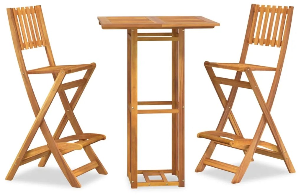3104961 vidaXL Set de bar de exterior, 3 piese, lemn masiv de acacia