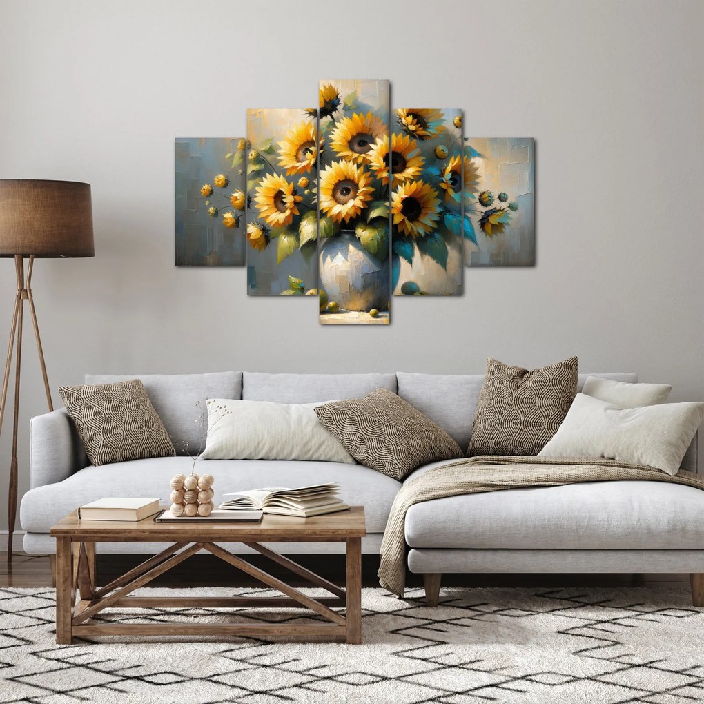 Tablou – Vază cu floarea-soarelui (150x105 cm)
