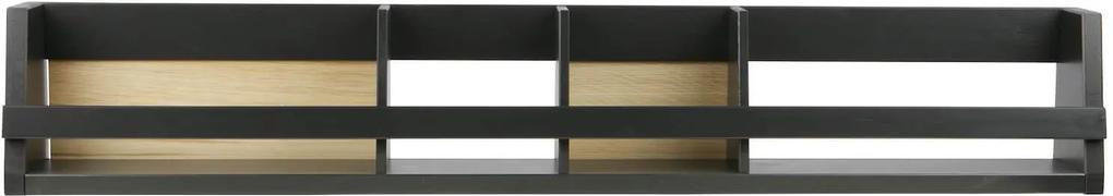 Raft lemn de pin 150 cm Shelving Wall Shelf Black | BE PURE HOME