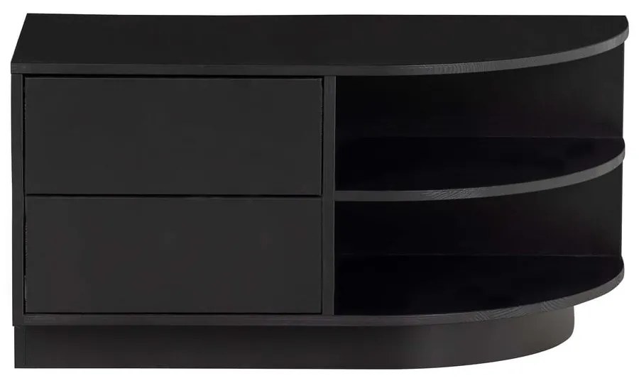 Comodă TV modulară neagră din lemn masiv de pin 231x40 cm Finca – WOOOD