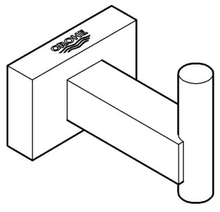 GROHE 40511001 - Cârlig pentru halat de baie ESSENTIALS CUBE, crom lucios