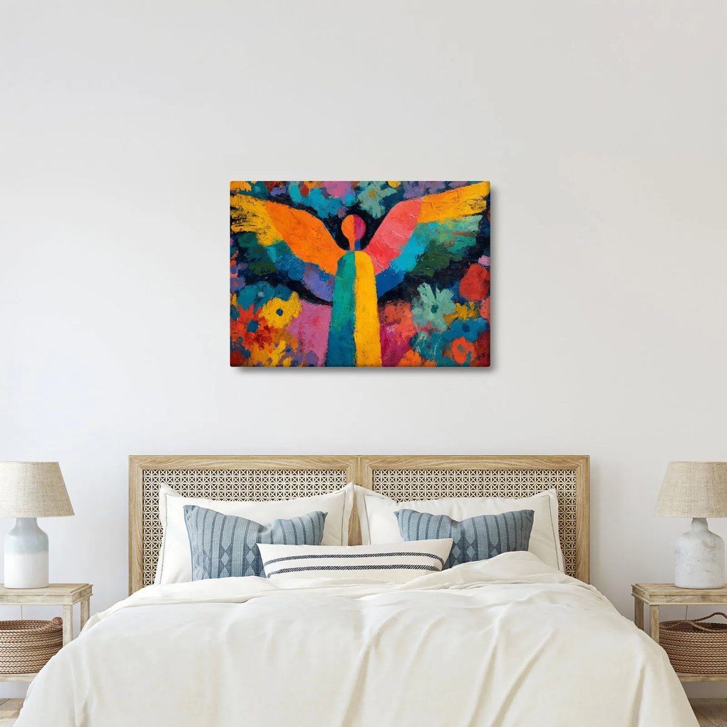Tablou - Înger abstract cu flori (70x50 cm)