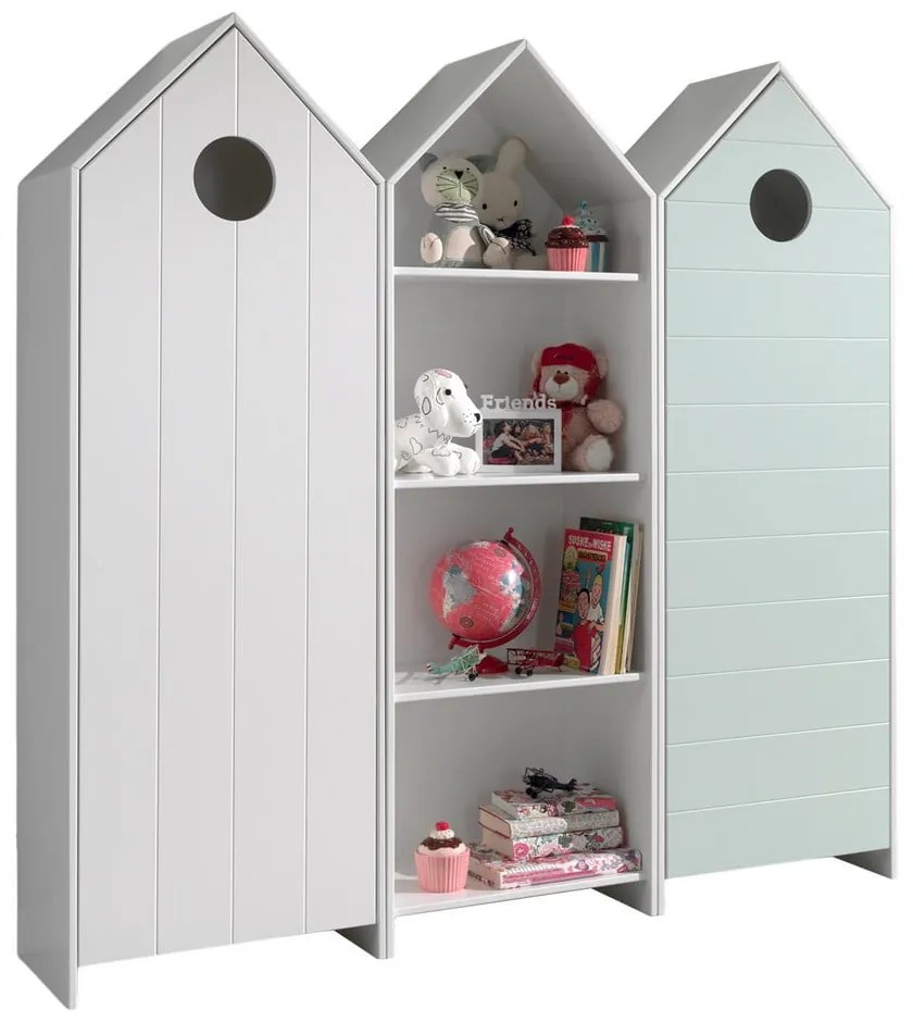 Șifonier de copii alb/albastru deschis 173x171,5 cm CASAMI – Vipack