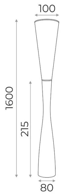 Lampadar, lampa de podea din lemn design modern Cone maro