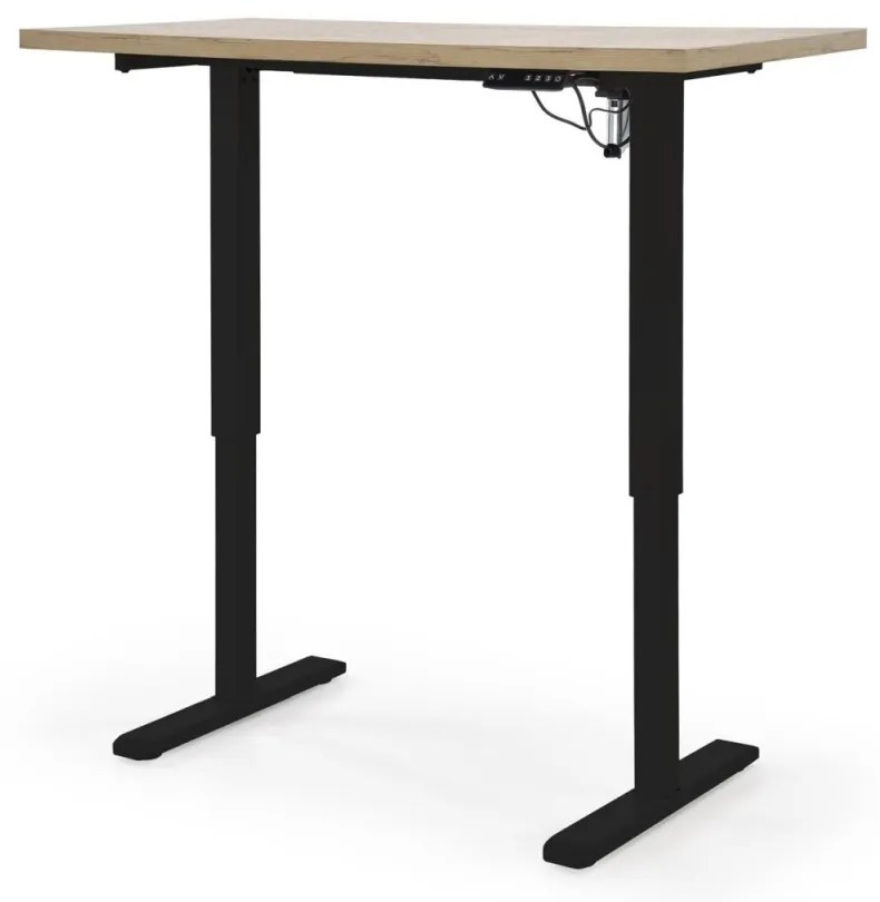 Masa de birou cu functie de reglare a inaltimii B54 stejar artizan/negru L120 cm