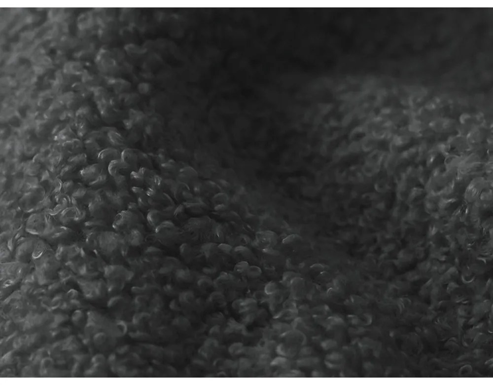 Colțar gri închis extensibil/cu spațiu de depozitare cu tapițerie din țesătură bouclé (cu colț pe partea stângă/cu șezlong) Pele – Makamii