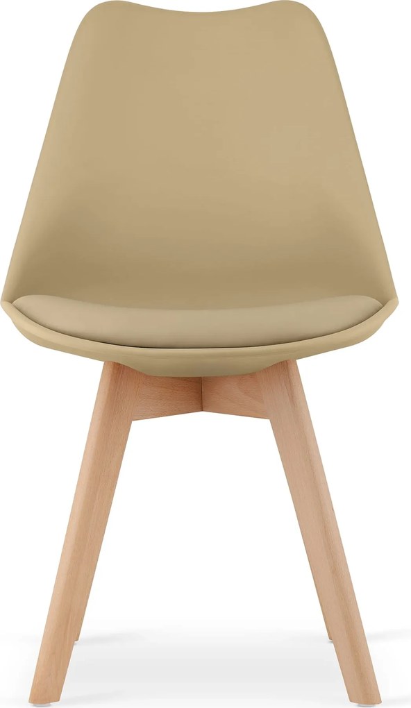 OFERTA Scaun bej BALI MARK cu picioare din lemn de fag Calitate II