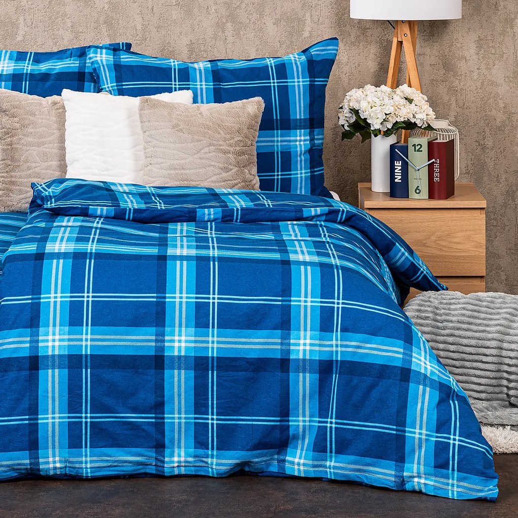 Lenjerie de pat din flanelă 4Home Blue paid