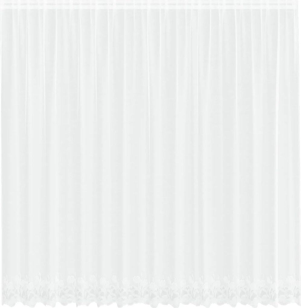 vidaXL Cortină din Dantelă cu perdele Alb 200 x 400 cm Poliester