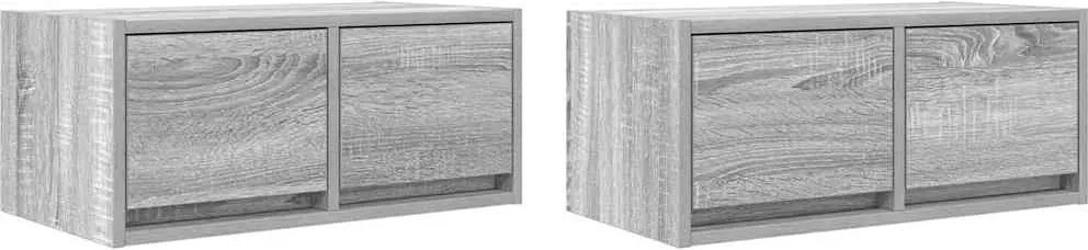vidaXL Dulapuri TV 2 buc Gri Sonoma 60x31x25,5 cm Lemn prelucrat