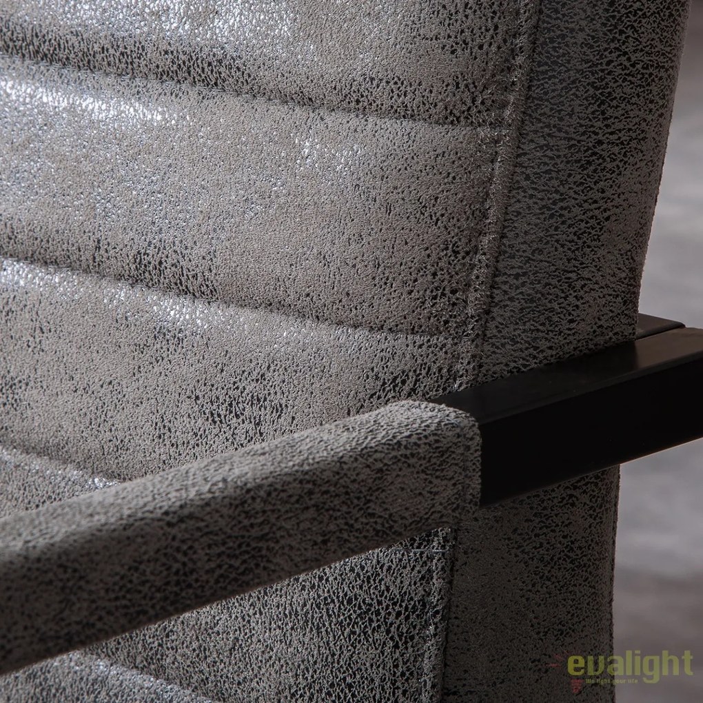 Bancheta design industrial vintage, Imperial 160cm, gri A-38199 VC