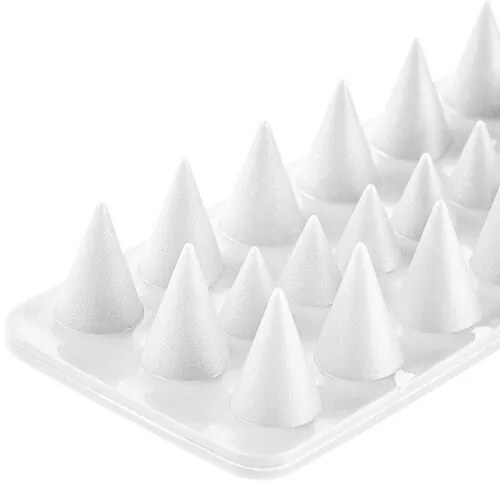 Set de 4 bucăți de vârfuri pentru păsări, din plastic alb, 50 x 4,5 cm