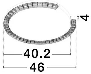 Plafoniera circulara aluminiu alb GREAMY D-46cm