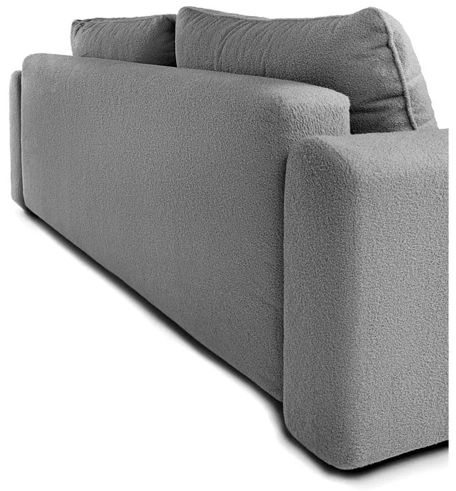 Canapea gri extensibilă cu tapițerie din țesătură bouclé 247 cm Quinoa – Bonami Selection