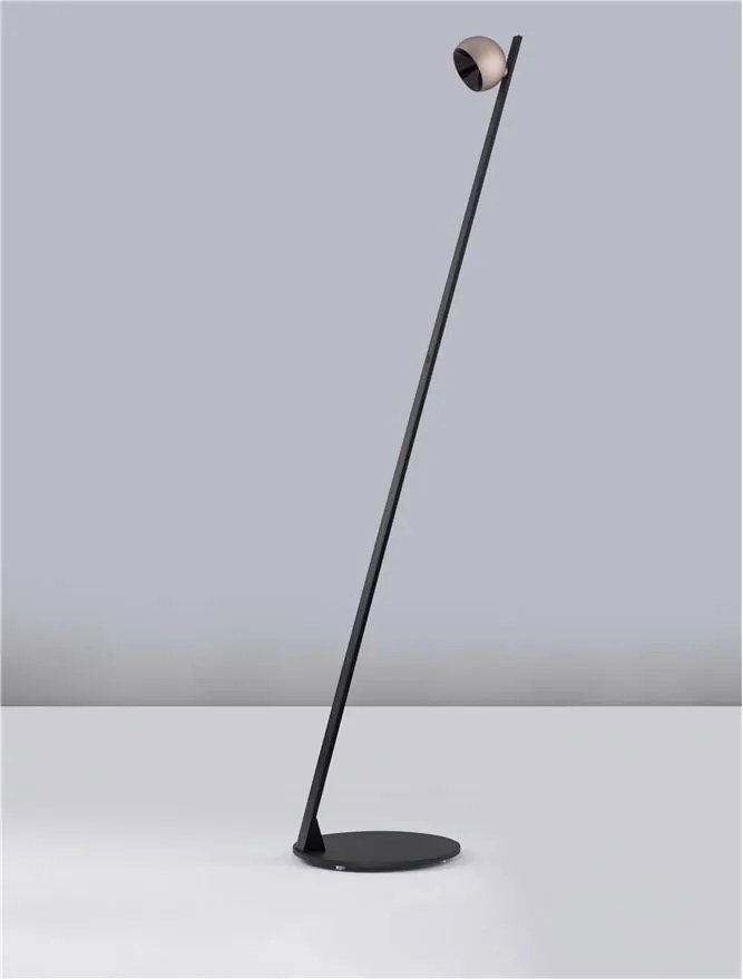 Lampadar/Lampa de podea LED stil minimalist LUSA negru/cafeniu