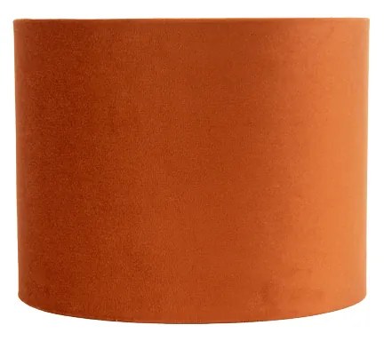 Abajur din material textil portocaliu cu interior auriu 18/18/14
