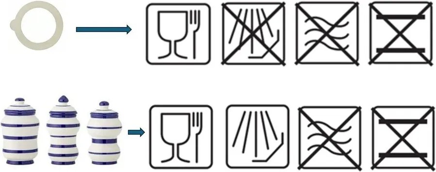 Recipiente 3 buc. din ceramică pentru alimente Maynard – Bloomingville