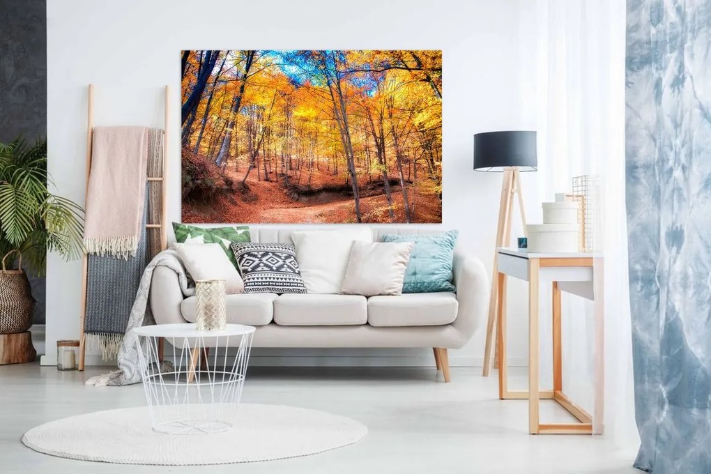 Tablou canvas peisaj copaci toamna - 60x40cm
