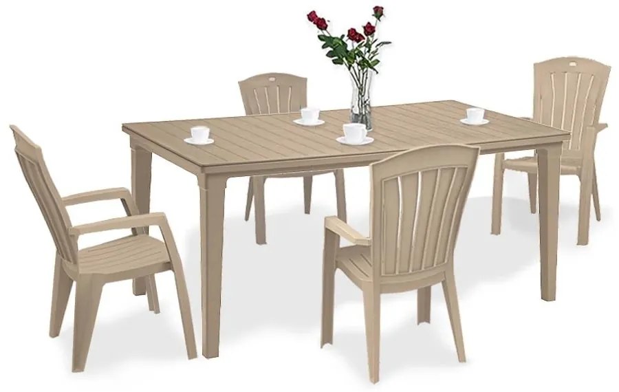 Set mobilier de grădină Futorini 4+1 cappuccino