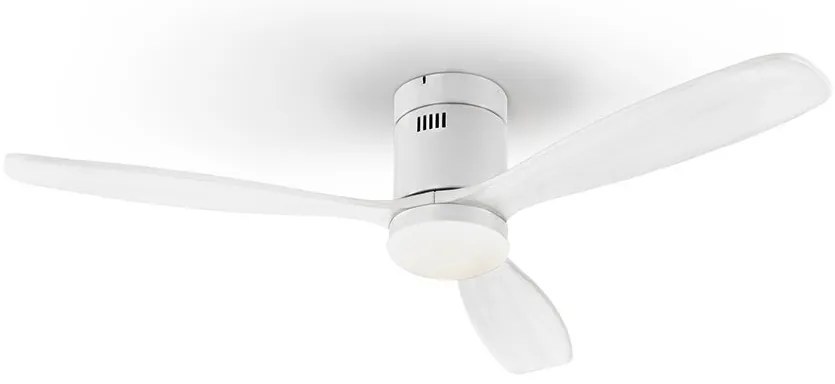 Lustra LED cu Ventilator si telecomanda Siroco D-132cm alb
