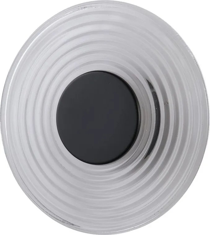 Aplica LED metal negru mat sticla clara Cleo