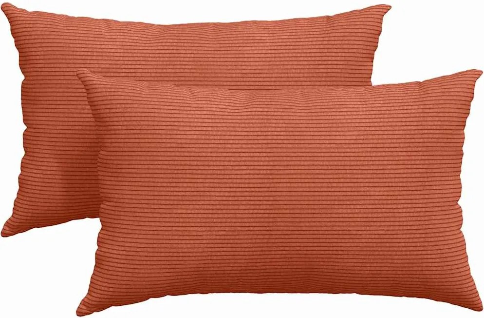 vidaXL Perne pentru canapea 2 pcs Roșu portocalie 50 x 30 cm