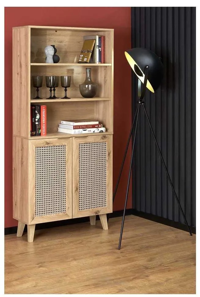 Dulap cu rafturi Rustico, stejar artisan