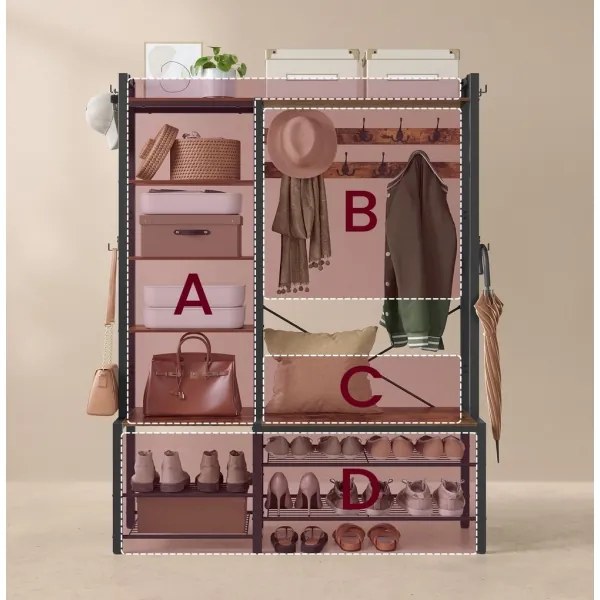 Cuier de podea NAVOR maro/negru