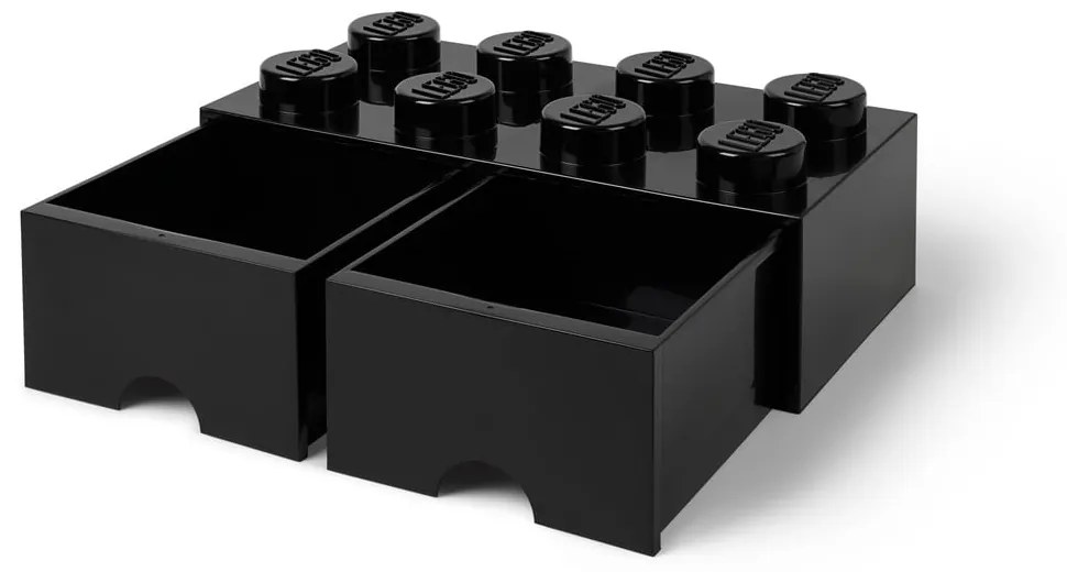 Cutie depozitare cu 2 sertare LEGO®, negru