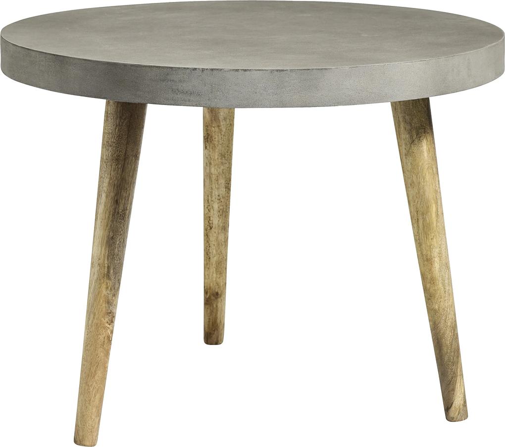 Masa dining lemn gri Concrete ø 100 cm | NORDAL
