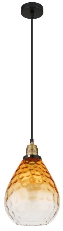 Pendul design decorativ SALVY D-21cm negru/chihlimbar