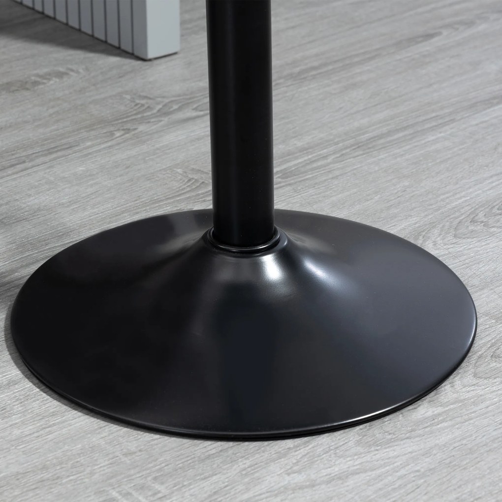 HOMCOM Lot de 2 scaune de bar cu spătar și suport pentru picioare, reglabil în înălțime și rotativ la 360°, gri | Aosom Romania