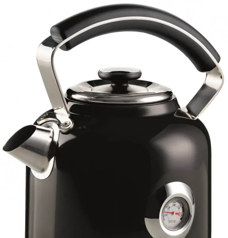Cana electrica Ariete MODERNA 2854/02, 2000W, 1.7 L, Timer, 360° rotire, Filtru detasabil, Negru