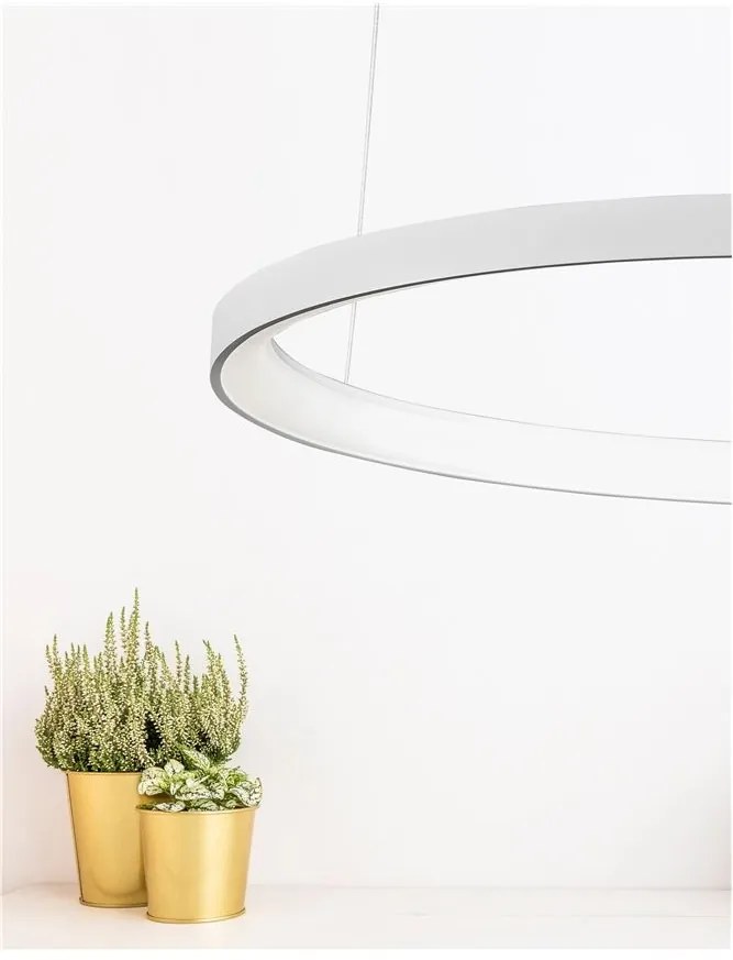 Lustra LED design modern circular PERTINO alba 60W NVL-9853685