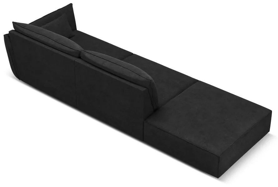 Șezlong gri închis (cu colț pe partea dreaptă) Vanda – Mazzini Sofas