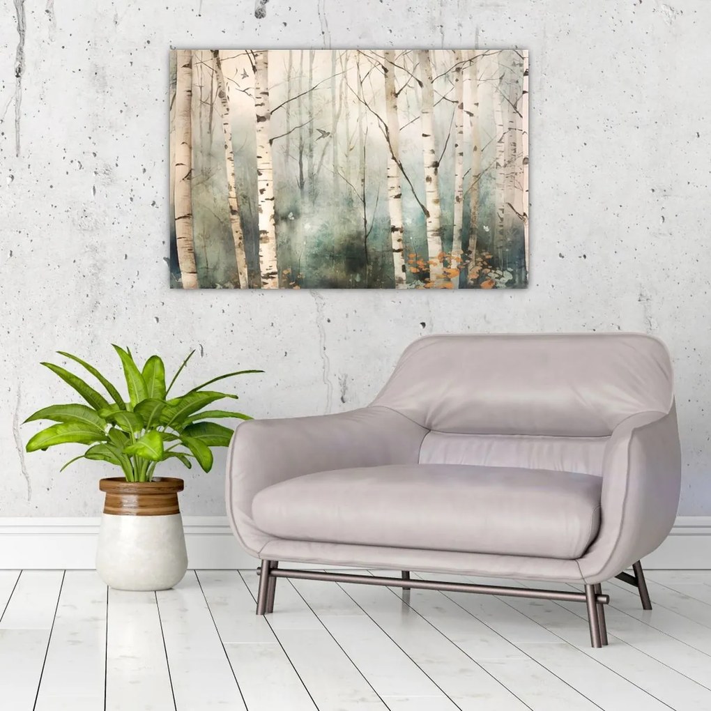 Tablou - Desenarea unui model de pădure (90x60 cm)