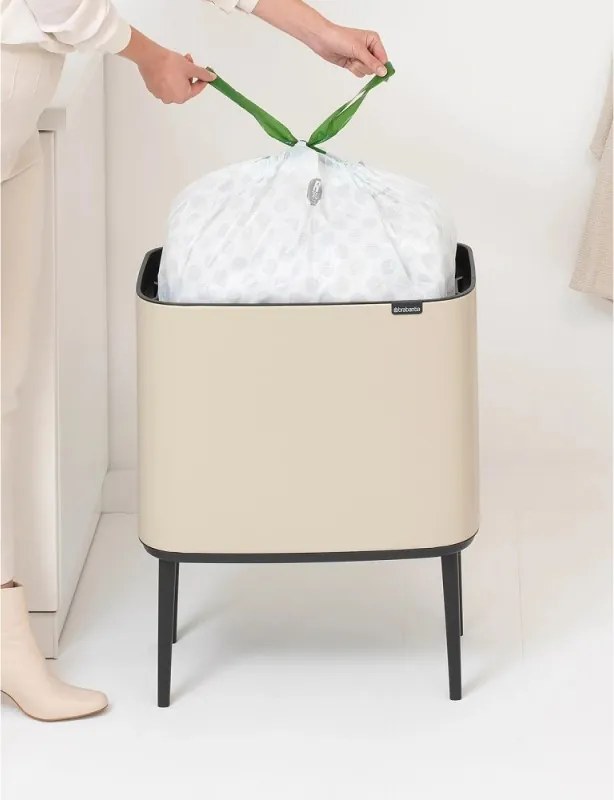 Coș Brabantia Bo Touch 1005546, 36 l, Deschidere lină și silențioasă, Deschidere mare, Bej