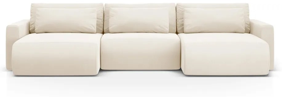 Canapea extensibila panoramica Belfast 4 locuri catifea L340 cm