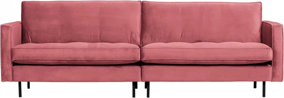 Canapea roz din catifea pentru 3 persoane Rodeo Classic Be Pure Home