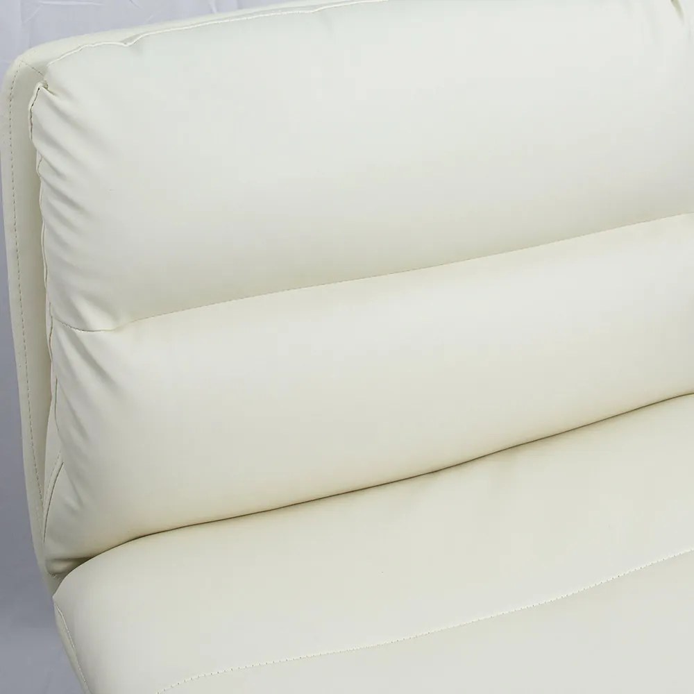 Scaun de relaxare crem REL 407 din piele sintetică cu balans și reglaj pe înălțime