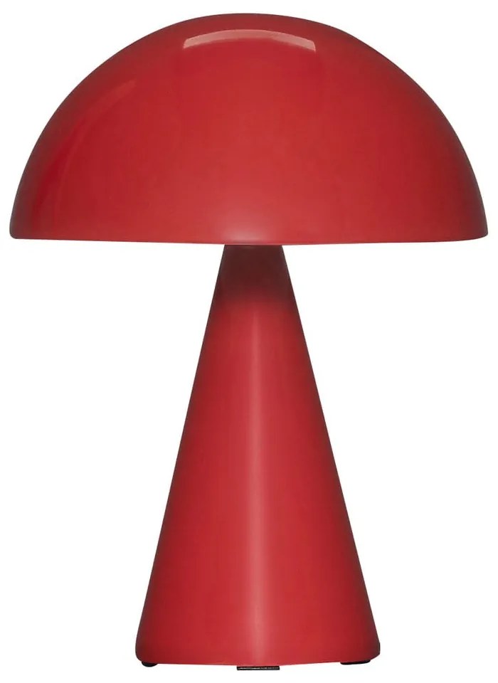 Veioză roșie LED cu intensitate reglabilă (înălțime 20 cm) Mush – Hübsch