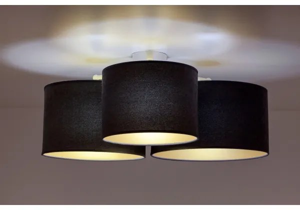 Duolla - Plafonieră ROLLER TRIO 3xE27/60W/230V antracit