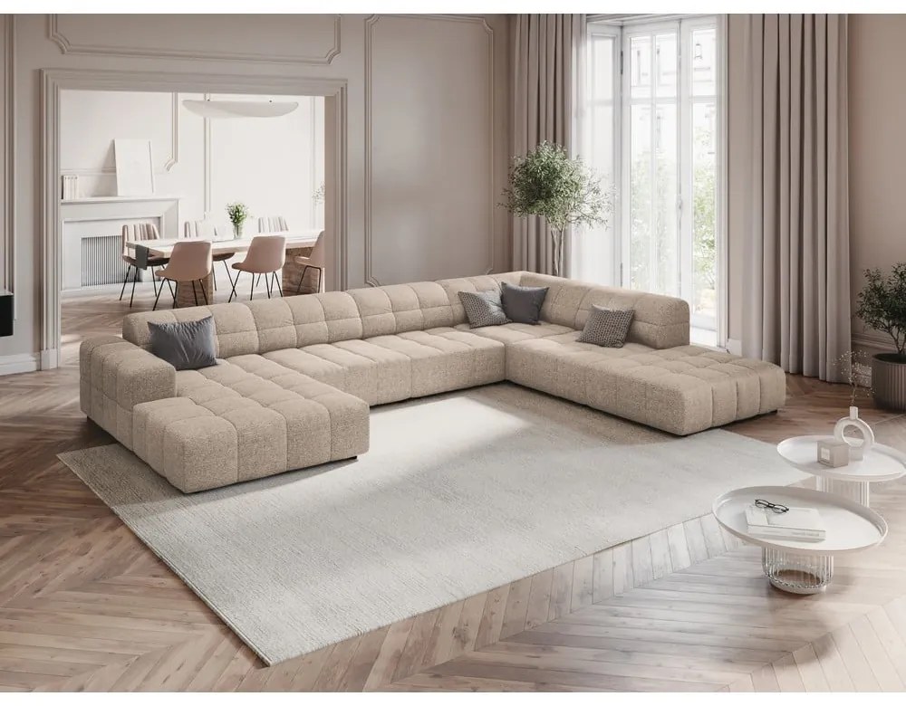 Colțar bej (colț pe dreapta/în formă de "U") Chicago – Cosmopolitan Design