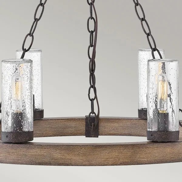 Hinkley HK-SAWYER6-SQ - Lustră suspendată SAWYER 6xE14/40W/230V maro