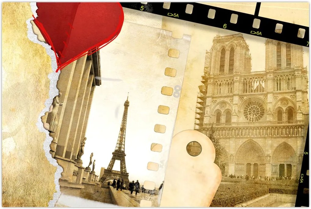 Tablou - Amintiri din Paris (90x60 cm)