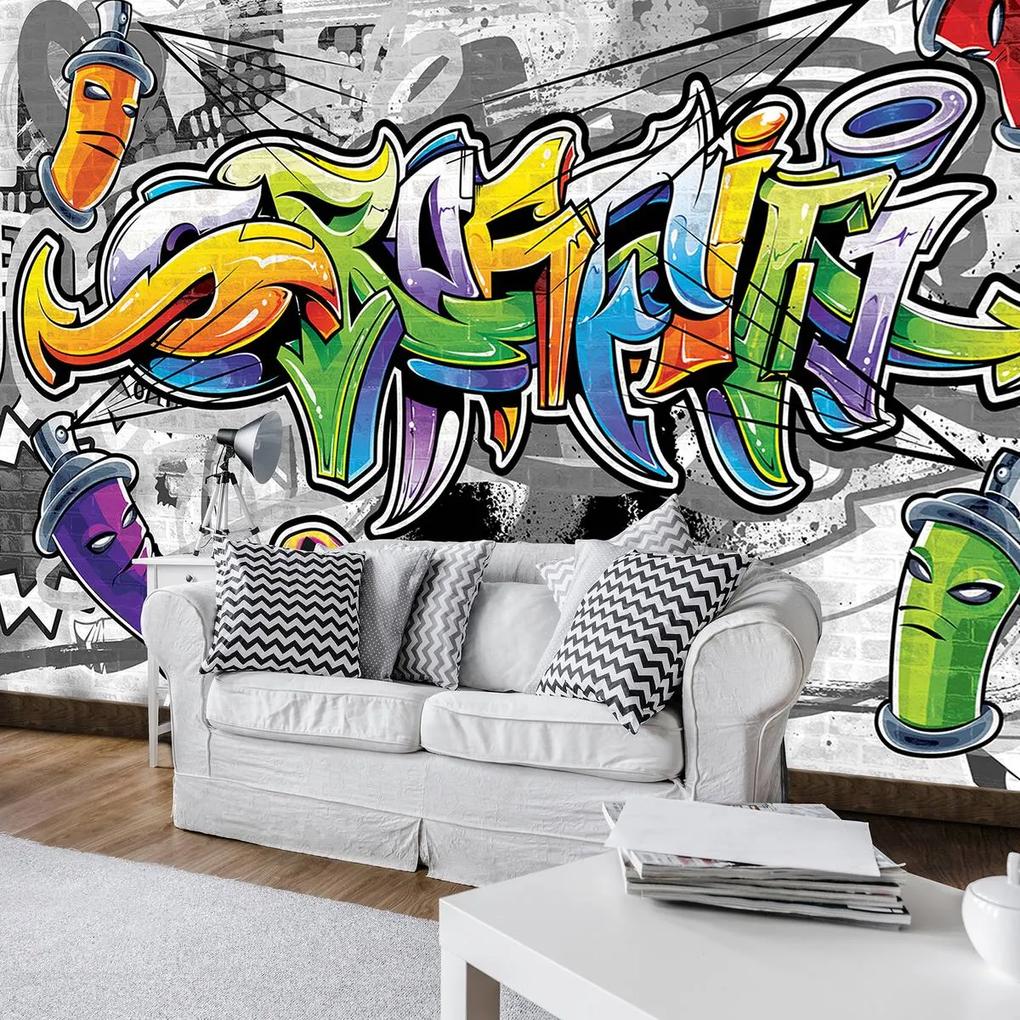 Fototapet - Graffiti colorat (254x184 cm), în 8 de alte dimensiuni noi