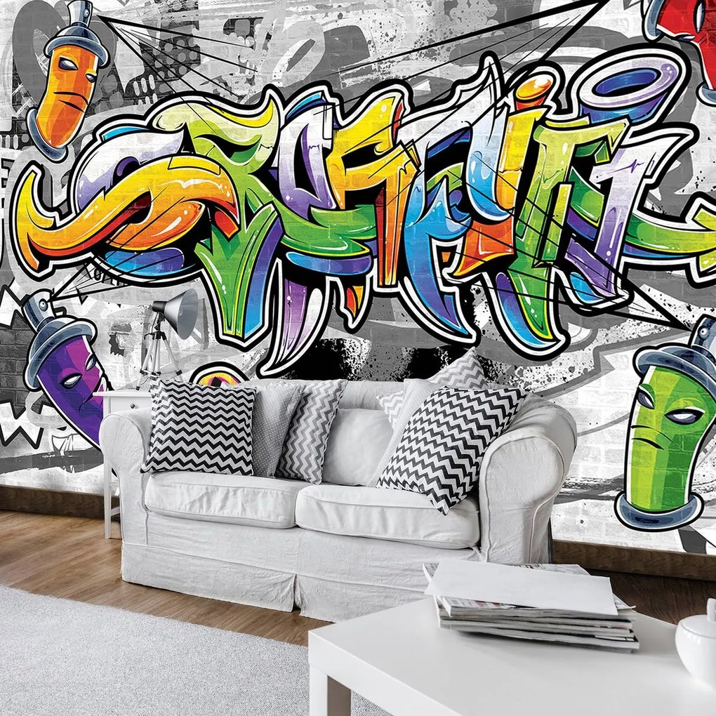 Fototapet - Graffiti colorat (254x184 cm)