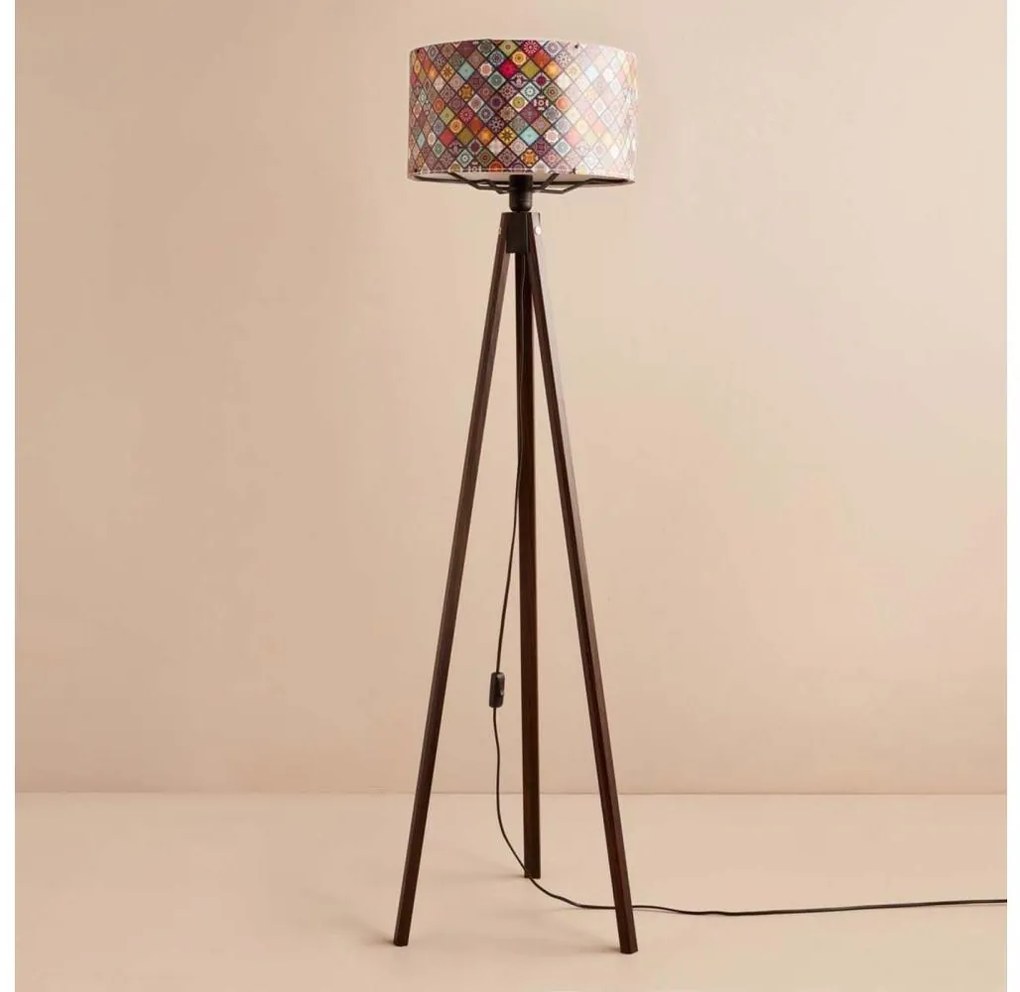 Lampă de podea AYD 1xE27/40W/230V maro/multicolor