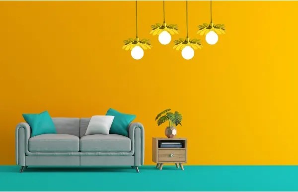 Bohemia-Design - Lustru suspendat pe cablu 1xE27/60W/230V galben