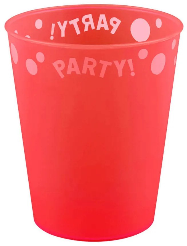 Party Bright Pahar premium micro roșu din plastic 250 ml